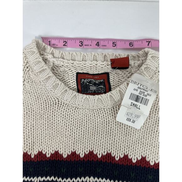 NWT Vintage Britches Great Outdoors Fair Isle Cotton Sweater Men Size Small - Picture 7 of 8